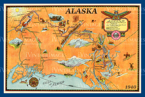 Alaska Map - 1940- 007