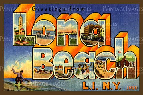 Long Beach Large Letter 1930