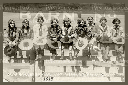 1915 Rodeo Cowgirls Photo - 65