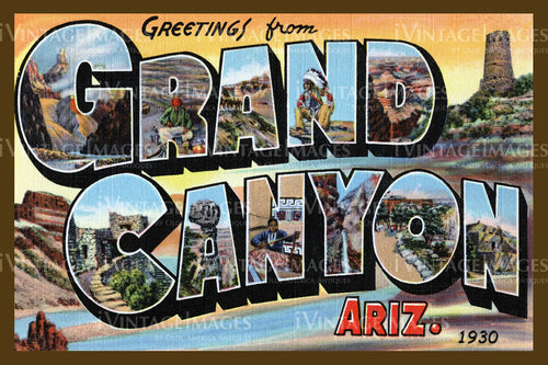 Grand Canyon Postcard 1930 - 5