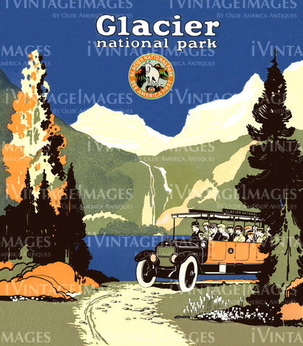 1916 Glacier National Park Bus - 1