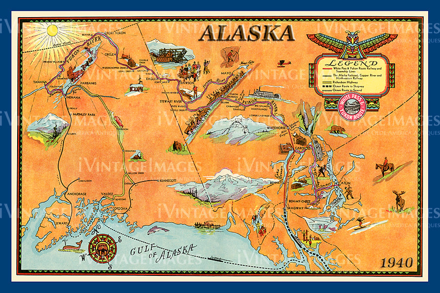 Alaska Map - 1940- 007