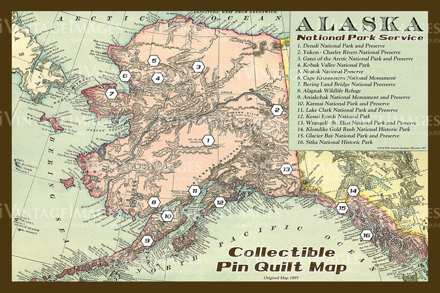 Alaska National Parks Pin Map - 028