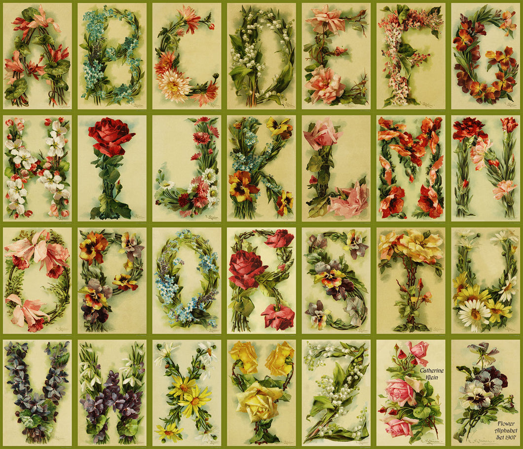 Complete Flower Alphabet Set - 000