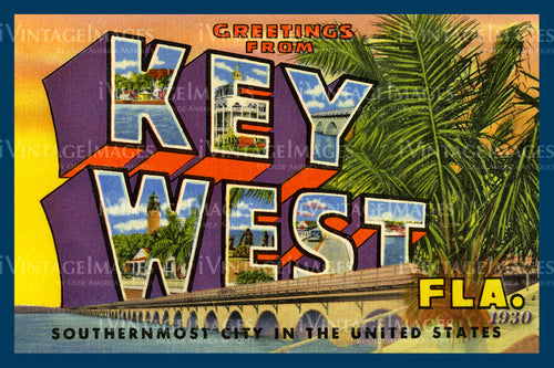 Key West Large Letter 1930 - 1