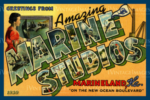 Marine Studios Large Letter 1930