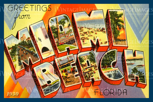 Miami Beach Large Letter 1930 - 1