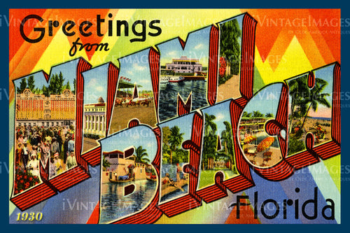 Miami Beach Large Letter 1930 - 2
