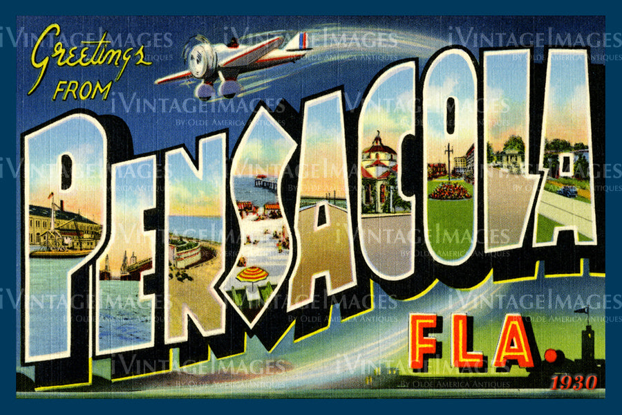 Pensacola Large Letter 1930