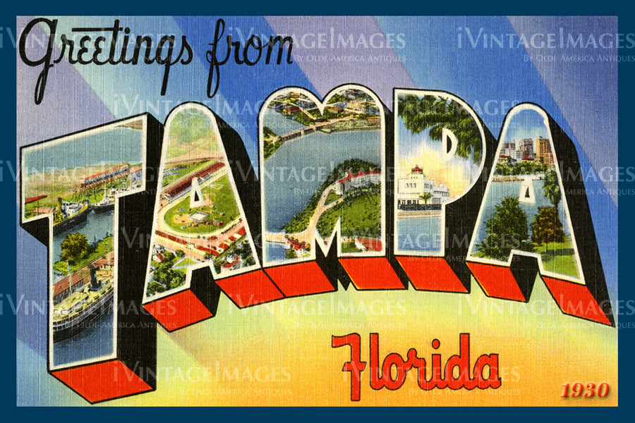 Tampa Large Letter 1930 - 1