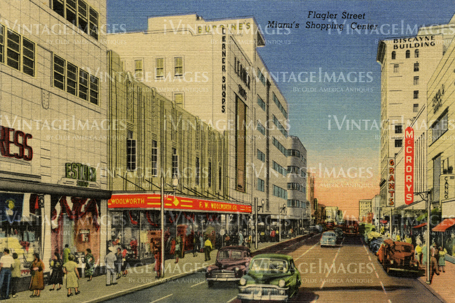 Miami Flagler Street 1945