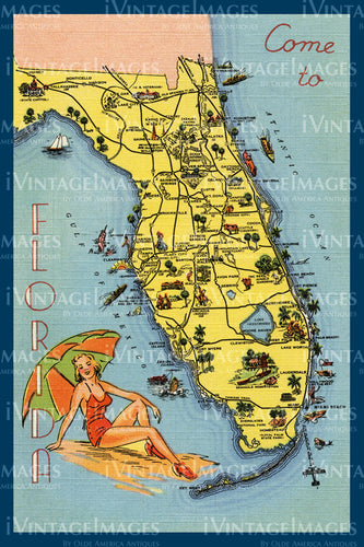 Florida State Map 1930 - 2