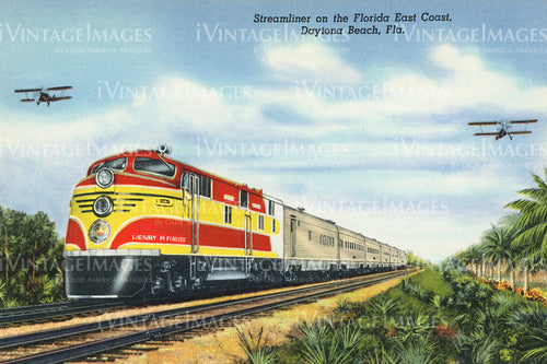 Streamline Train Daytona Beach Florida 1945