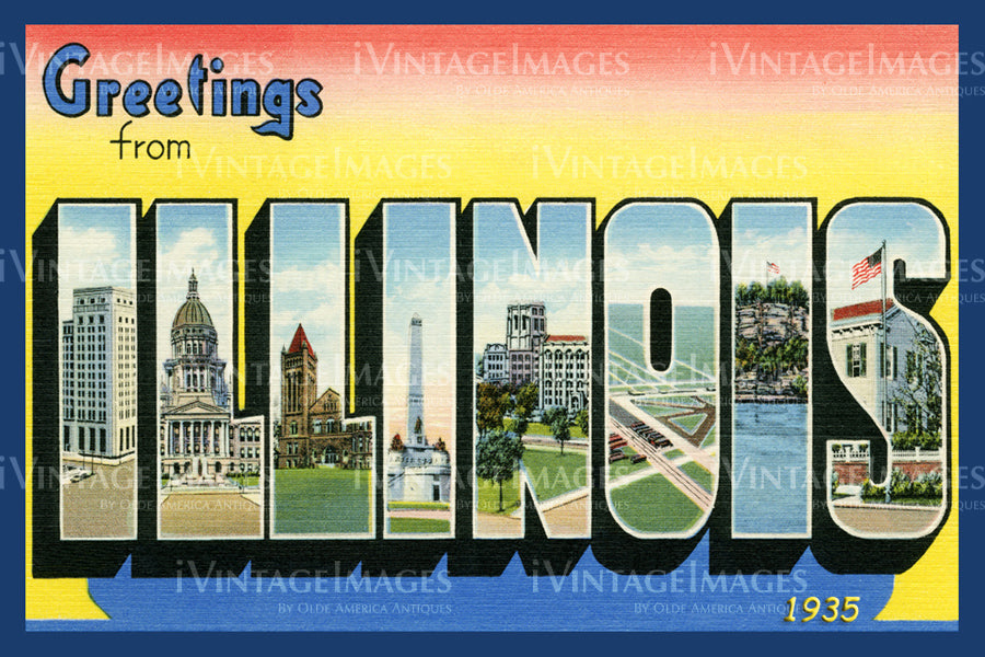 Illinois Large Letter 1935