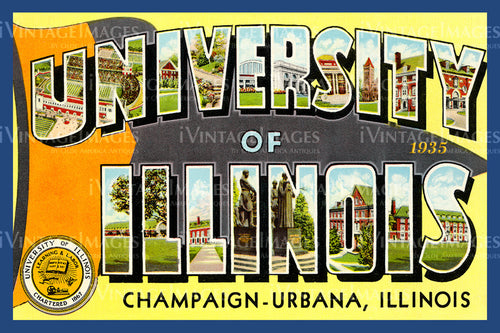 University of Illinois Large Letter 1935