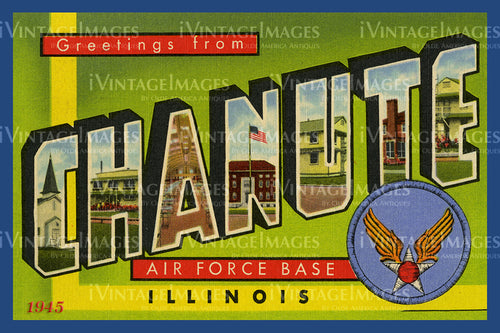 Chanute Air Force Base Large Letter 1945