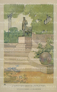 7 - Art Set of 12 - Lincoln Monument 1925