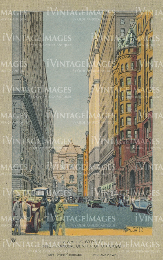 8 - Art Set of 12 - La Salle Street 1925