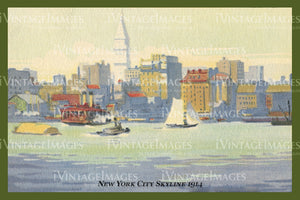 New York City Skyline Artwork 1914