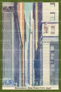 New York City Broadway Artwork 1940
