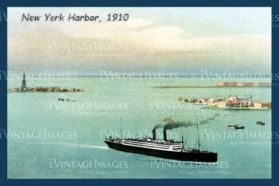 Statue of Liberty Harbor 1910