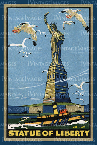 Statue of Liberty Artwork 1924