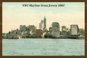New York City Skyline from Jersey 1907