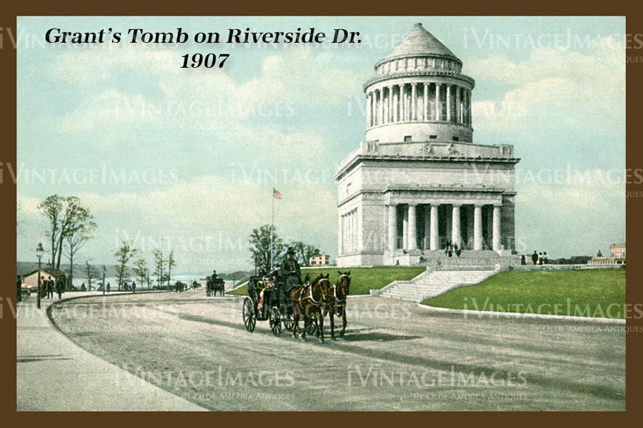 Grants Tomb on Riverside Drive 1907
