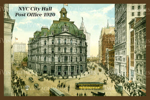 NYC City Hall Post Office 1920