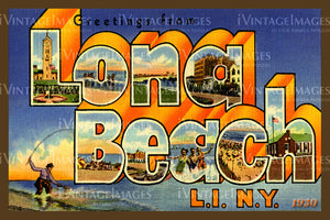 Long Beach Large Letter 1930
