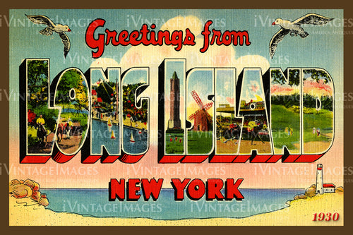 Long Island Large Letter 1930 - 2