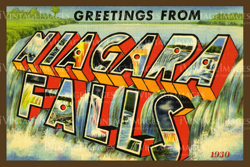 Niagara Falls Large Letter 1930