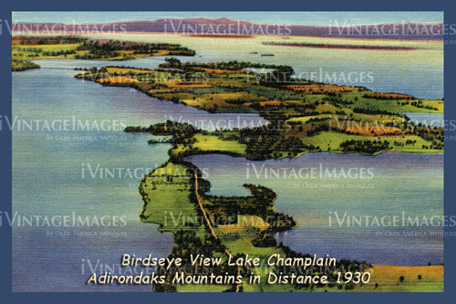Birdseye Lake Champlain 1930