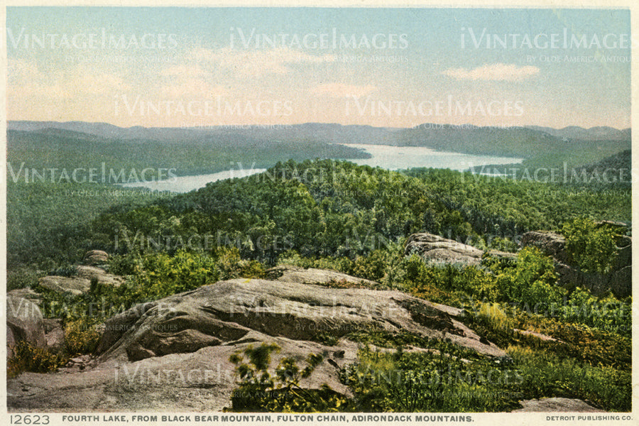 Fulton Lake Adirondack Mountains 1907