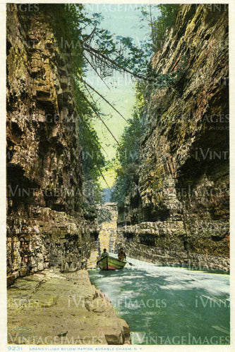 Grand Plume Below Rapids Ausable Chasm 1905