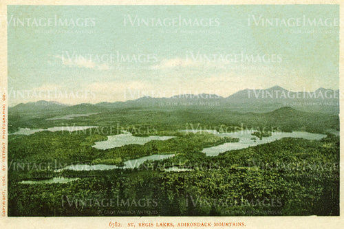 St. Regis Lakes Adirondack Mountains 1904