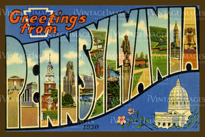 Pennsylvania Large Letter 1930 - 1