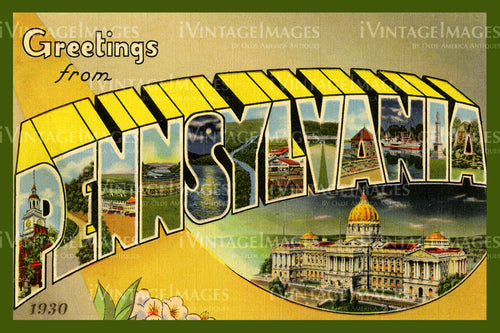 Pennsylvania Large Letter 1930 - 3