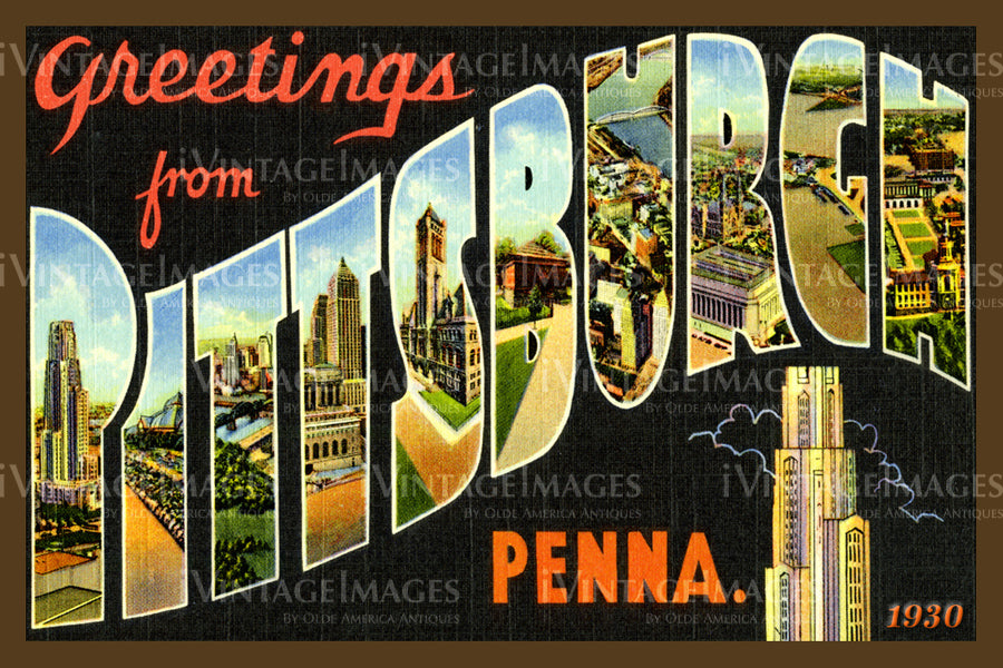 Pittsburg Large Letter 1930