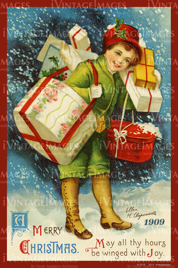 1909 Christmas Postcard - 027
