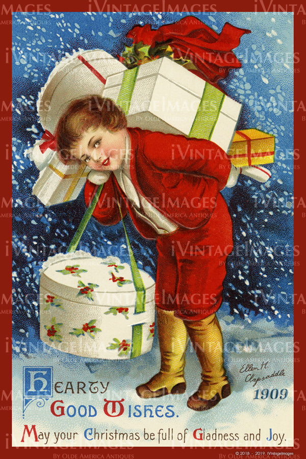 1909 Christmas Postcard - 028