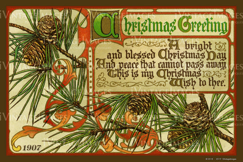 1907 Christmas Postcard - 042
