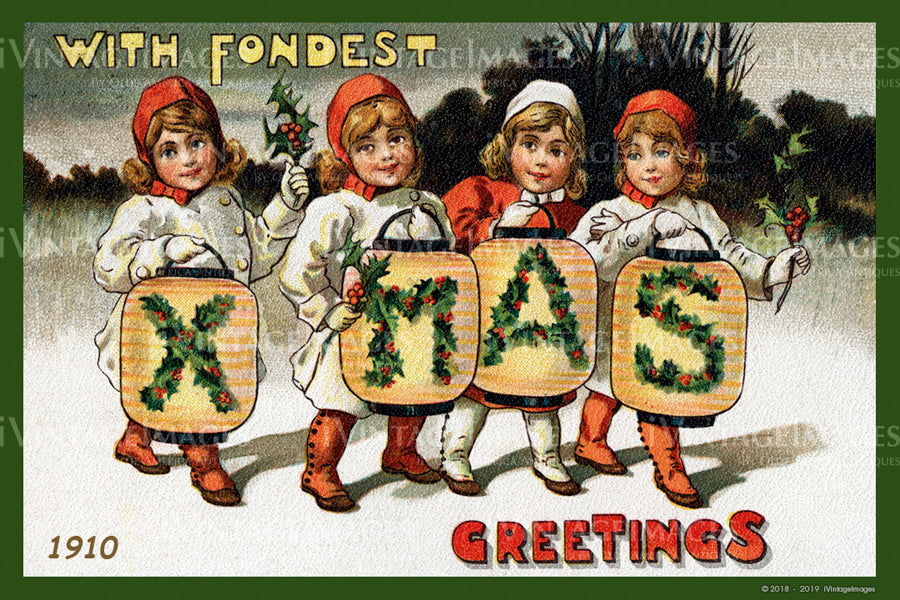 1910 Christmas Postcard - 045