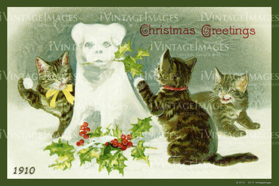 1910 Christmas Postcard - 048