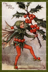Cicely Barker 1923 - 10 - The Holly Fairy
