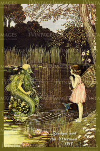 Outhwaite Fairy 1915 - 12 - Bridget and the Merman