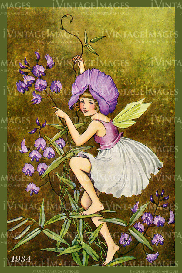 Outhwaite Fairy 1934 - 20 - Fairy and Flower 4