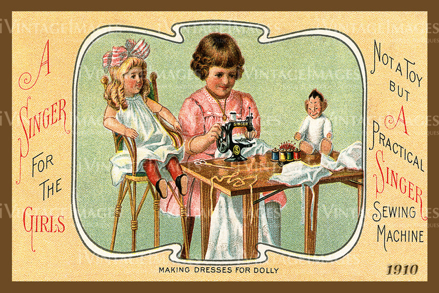 Sewing Postcard 1910 - 5