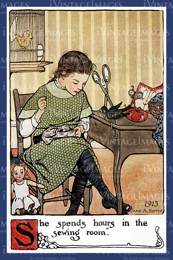 Sewing Book Illustration 1915 - 38
