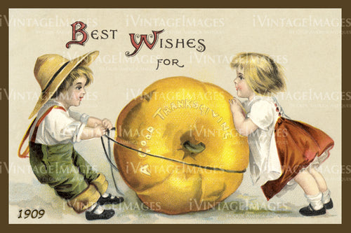 1909 Thanksgiving Postcard - 01